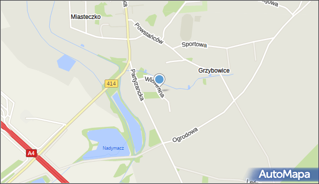 Prószków, Wiosenna, mapa Prószków