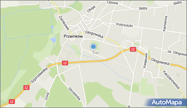 Przemków, Wilcza, mapa Przemków