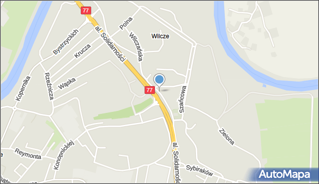 Przemyśl, Wilczańska, mapa Przemyśla