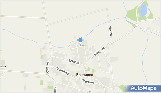 Przeworno, Wiśniowa, mapa Przeworno