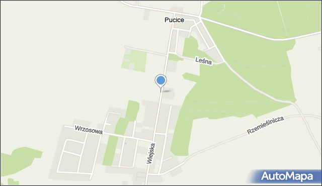 Pucice, Wiejska, mapa Pucice