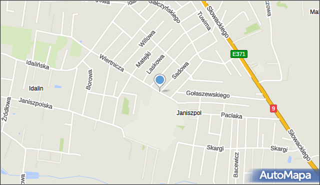 Radom, Wiertnicza, mapa Radomia