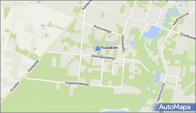 Radom, Wieniawskiego Henryka, mapa Radomia