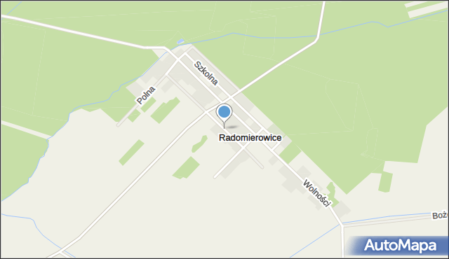 Radomierowice, Wiejska, mapa Radomierowice