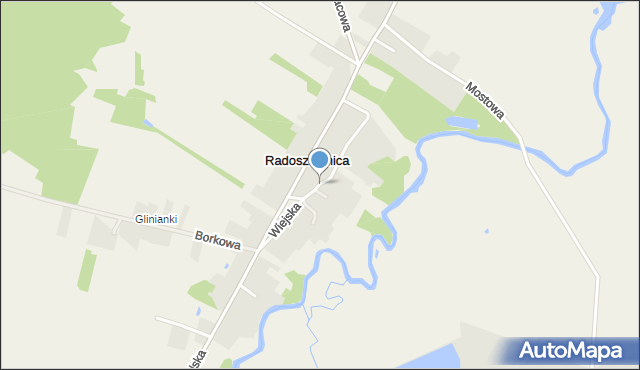 Radoszewnica, Wiejska, mapa Radoszewnica