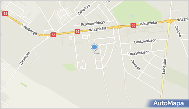 Radzyń Podlaski, Wieniawskiego, mapa Radzyń Podlaski