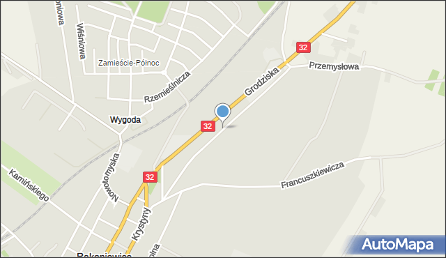 Rakoniewice, Wiatrakowa, mapa Rakoniewice