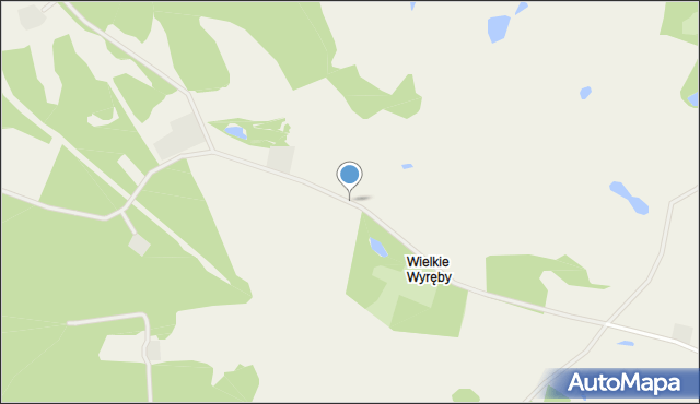 Rakowiec gmina Gniew, Wielkie Wyręby, mapa Rakowiec gmina Gniew