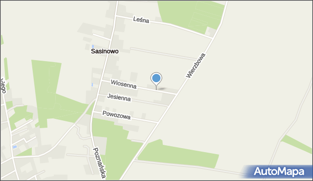 Rogalinek, Wiosenna, mapa Rogalinek