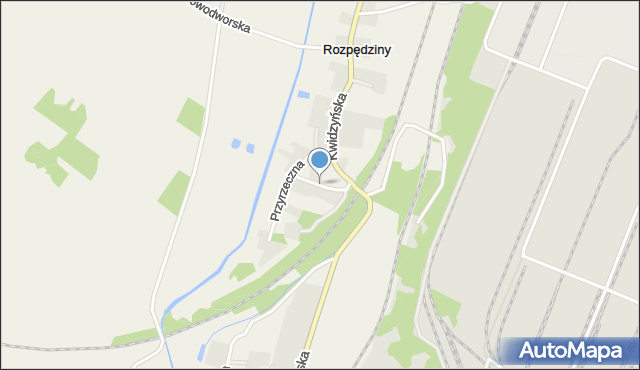 Rozpędziny, Wiaduktowa, mapa Rozpędziny