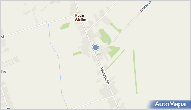 Ruda Wielka, Wierzbicka, mapa Ruda Wielka