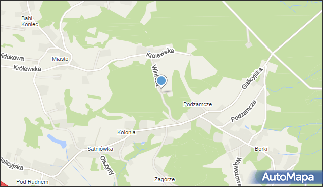 Rudno gmina Krzeszowice, Winnica, mapa Rudno gmina Krzeszowice