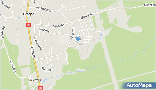 Rybnik, Wiklinowa, mapa Rybnika