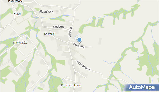 Rychwałd gmina Gilowice, Witalowa, mapa Rychwałd gmina Gilowice