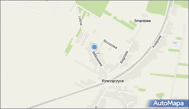 Rzerzęczyce, Witkowska, mapa Rzerzęczyce