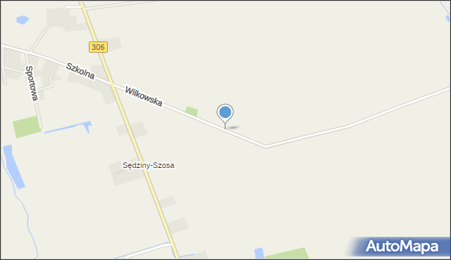 Sędziny, Wilkowska, mapa Sędziny