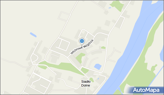 Siadło Dolne, Wichrowe Wzgórza, mapa Siadło Dolne