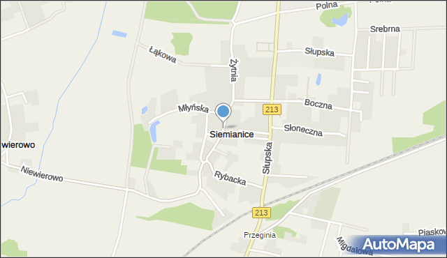 Siemianice gmina Słupsk, Wiejska, mapa Siemianice gmina Słupsk