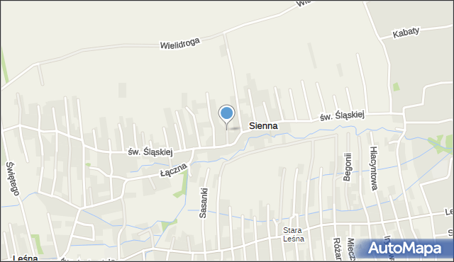 Sienna gmina Lipowa, Wierzbowa, mapa Sienna gmina Lipowa