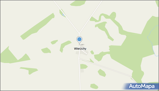 Sikorki, Wierzchy, mapa Sikorki