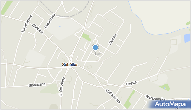 Sobótka powiat wrocławski, Wiśniowa, mapa Sobótka powiat wrocławski