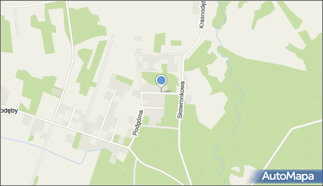 Stare Krasnodęby, Wiatrowa, mapa Stare Krasnodęby