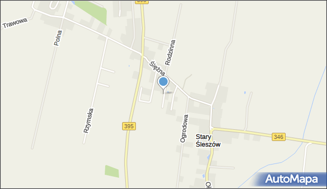 Stary Śleszów, Wiosenna, mapa Stary Śleszów