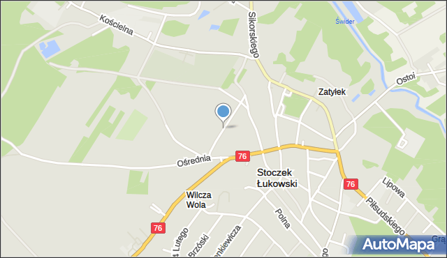 Stoczek Łukowski, Wilcza Wola, mapa Stoczek Łukowski