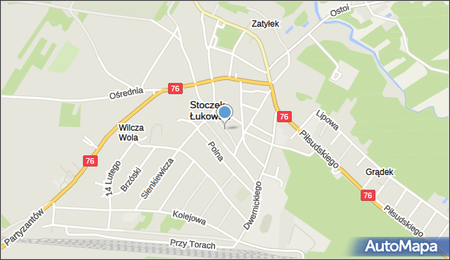 Stoczek Łukowski, Wiśniowa, mapa Stoczek Łukowski