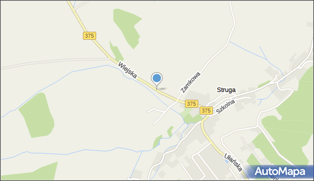 Struga gmina Stare Bogaczowice, Wiejska, mapa Struga gmina Stare Bogaczowice