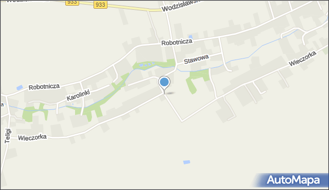 Studzionka gmina Pszczyna, Wieczorka Wacława, mapa Studzionka gmina Pszczyna
