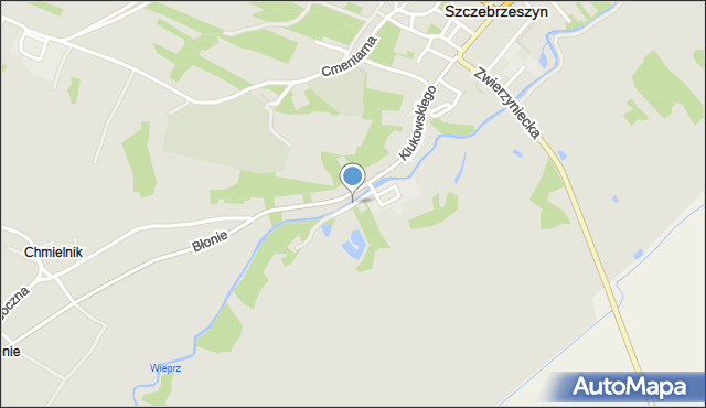 Szczebrzeszyn, Wierzbowa, mapa Szczebrzeszyn