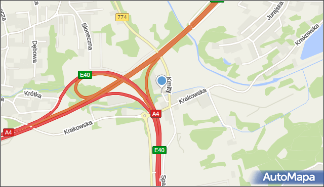 Szczyglice gmina Zabierzów, Wierzbowa, mapa Szczyglice gmina Zabierzów