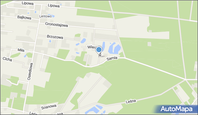 Szembekowo, Wierzbowa, mapa Szembekowo