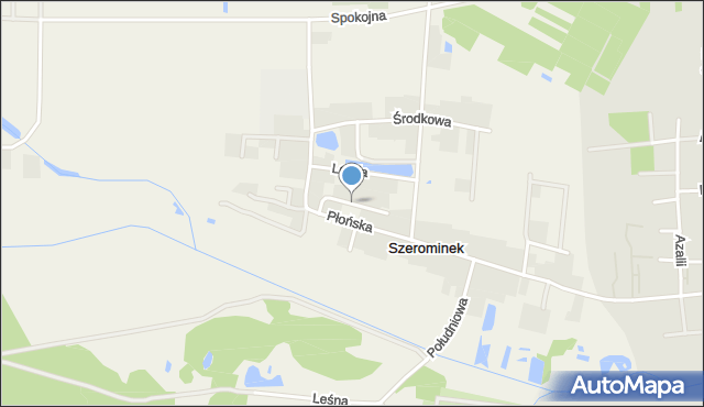 Szerominek, Wiosenna, mapa Szerominek