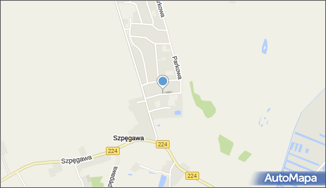 Szpęgawa, Wierzbowa, mapa Szpęgawa