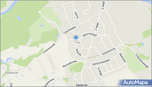 Szprotawa, Witosa Wincentego, mapa Szprotawa