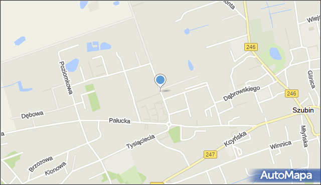 Szubin, Wiewiórowskiego Władysława, mapa Szubin