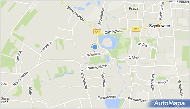 Szydłowiec, Wiejska, mapa Szydłowiec