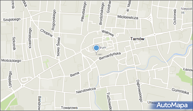 Tarnów, Wielkie Schody, mapa Tarnów