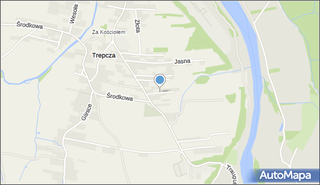 Trepcza, Wiśniowa, mapa Trepcza