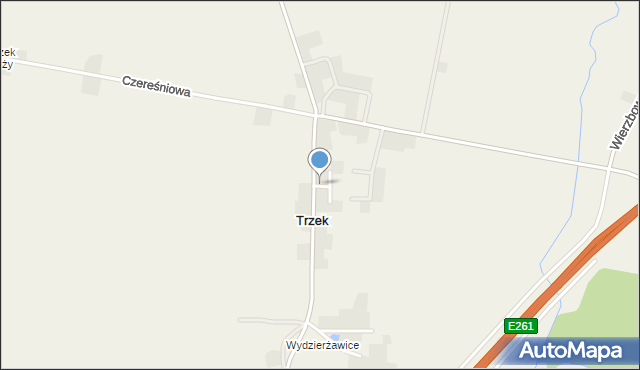 Trzek, Wiśniowa, mapa Trzek