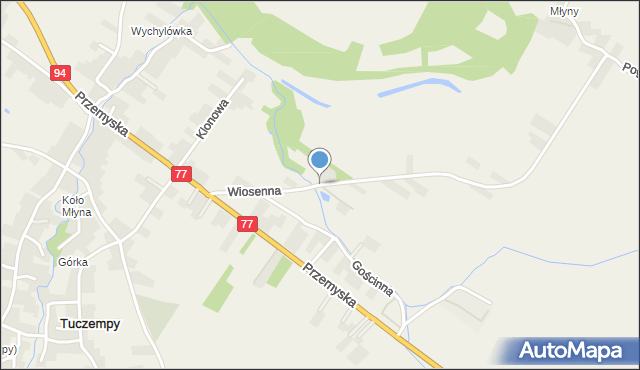 Tuczempy, Wiosenna, mapa Tuczempy