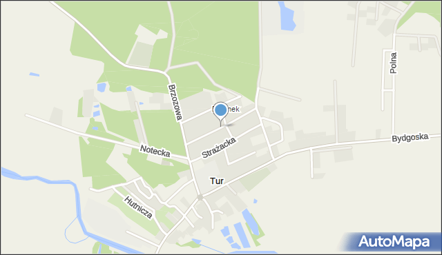 Tur gmina Szubin, Wiśniowa, mapa Tur gmina Szubin