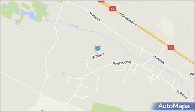 Tychy, Willowa, mapa Tychów