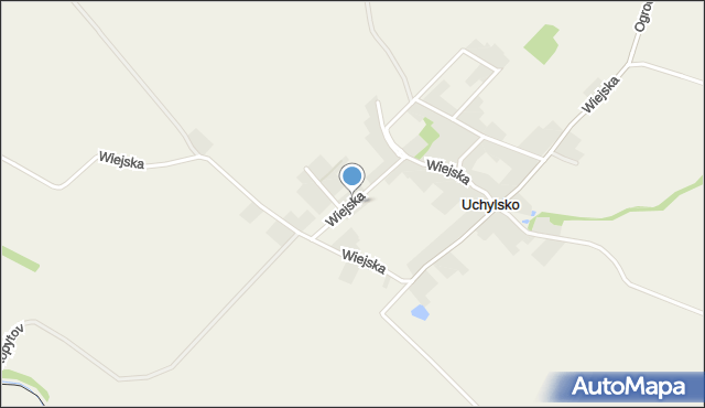 Uchylsko, Wiejska, mapa Uchylsko