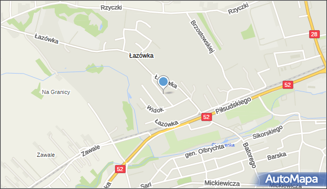 Wadowice, Widok, mapa Wadowice