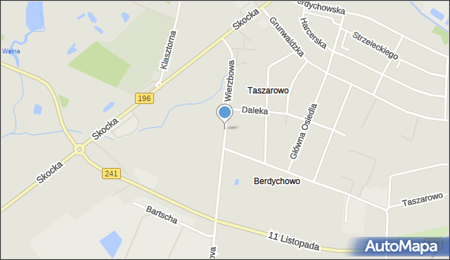 Wągrowiec, Wierzbowa, mapa Wągrowiec