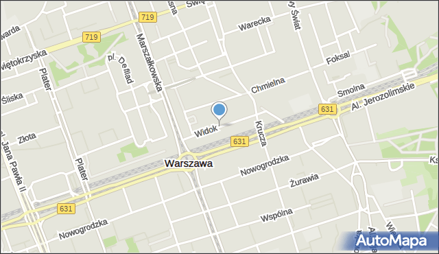 Warszawa, Widok, mapa Warszawy