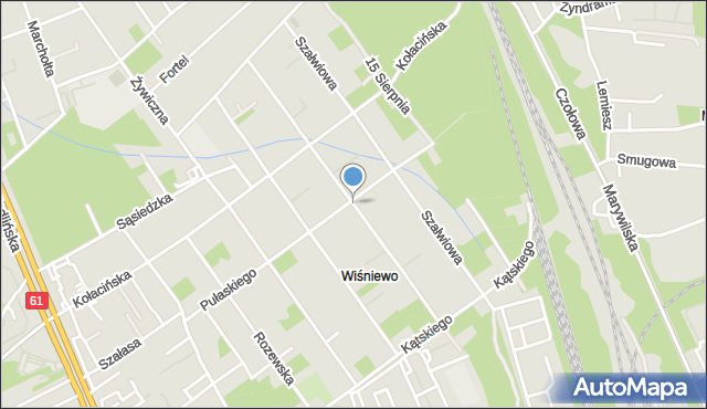 Warszawa, Wiklinowa, mapa Warszawy